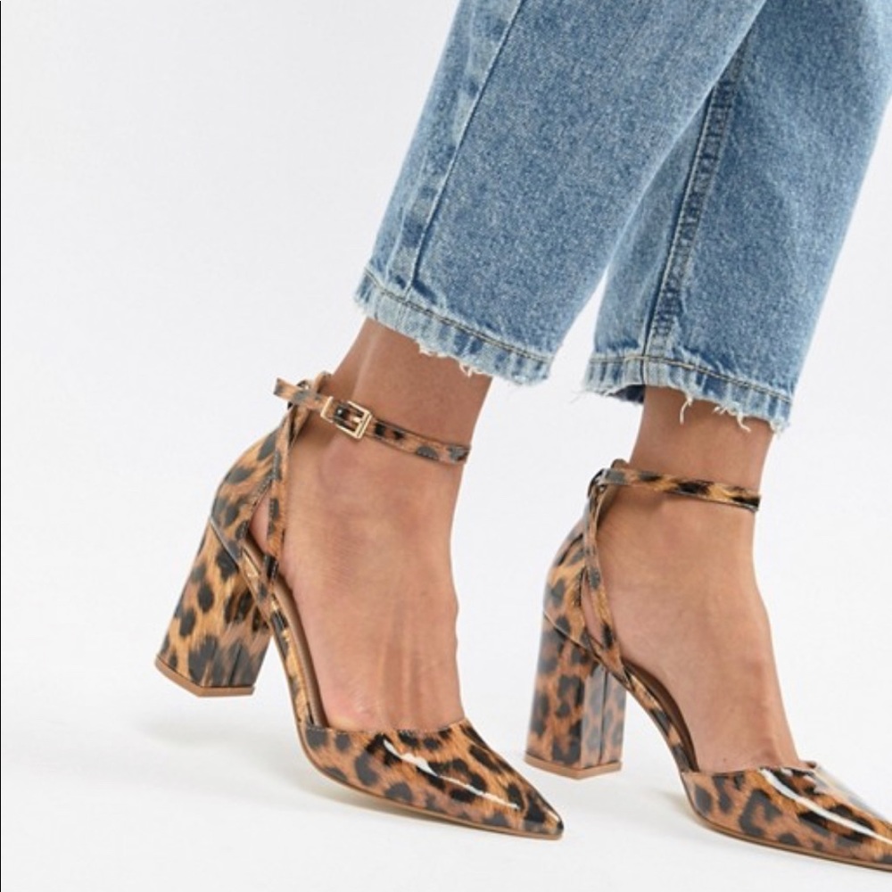 Leopard Patent Leather Heels